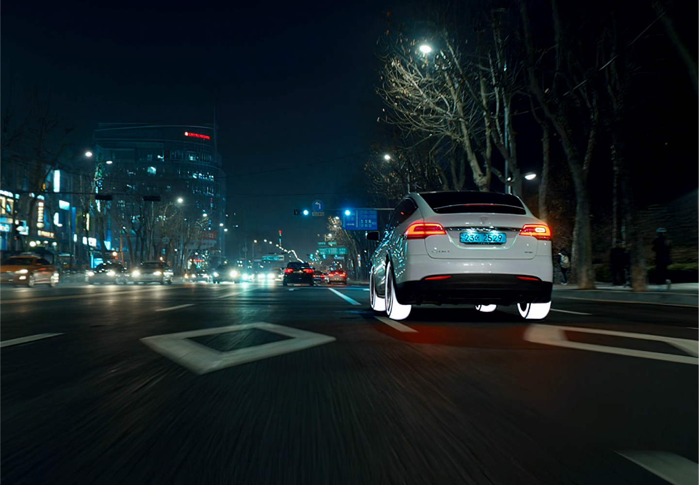 Michelin — car on night road